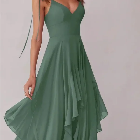 Barbie High Low Dress in Green - Picture 1 of 5